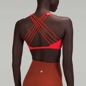 Free To Be Wild Bra Carnation Red LuluLemon Size 8 in Great condition
